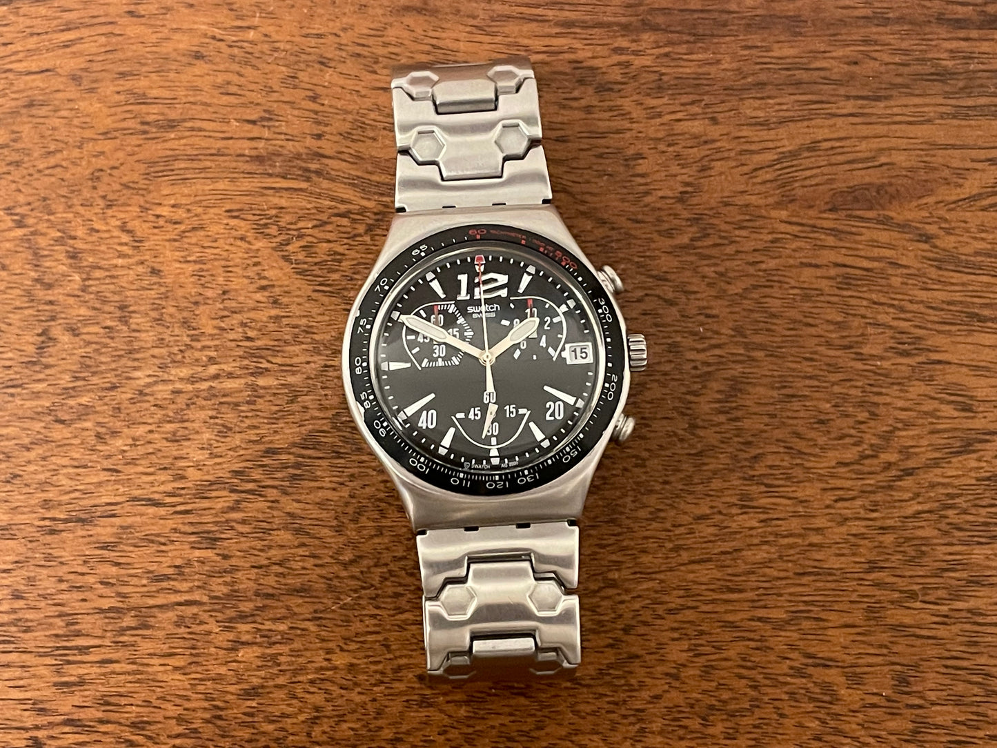 (2005) Swatch YCS470G Irony Chrono "Upper Steel"