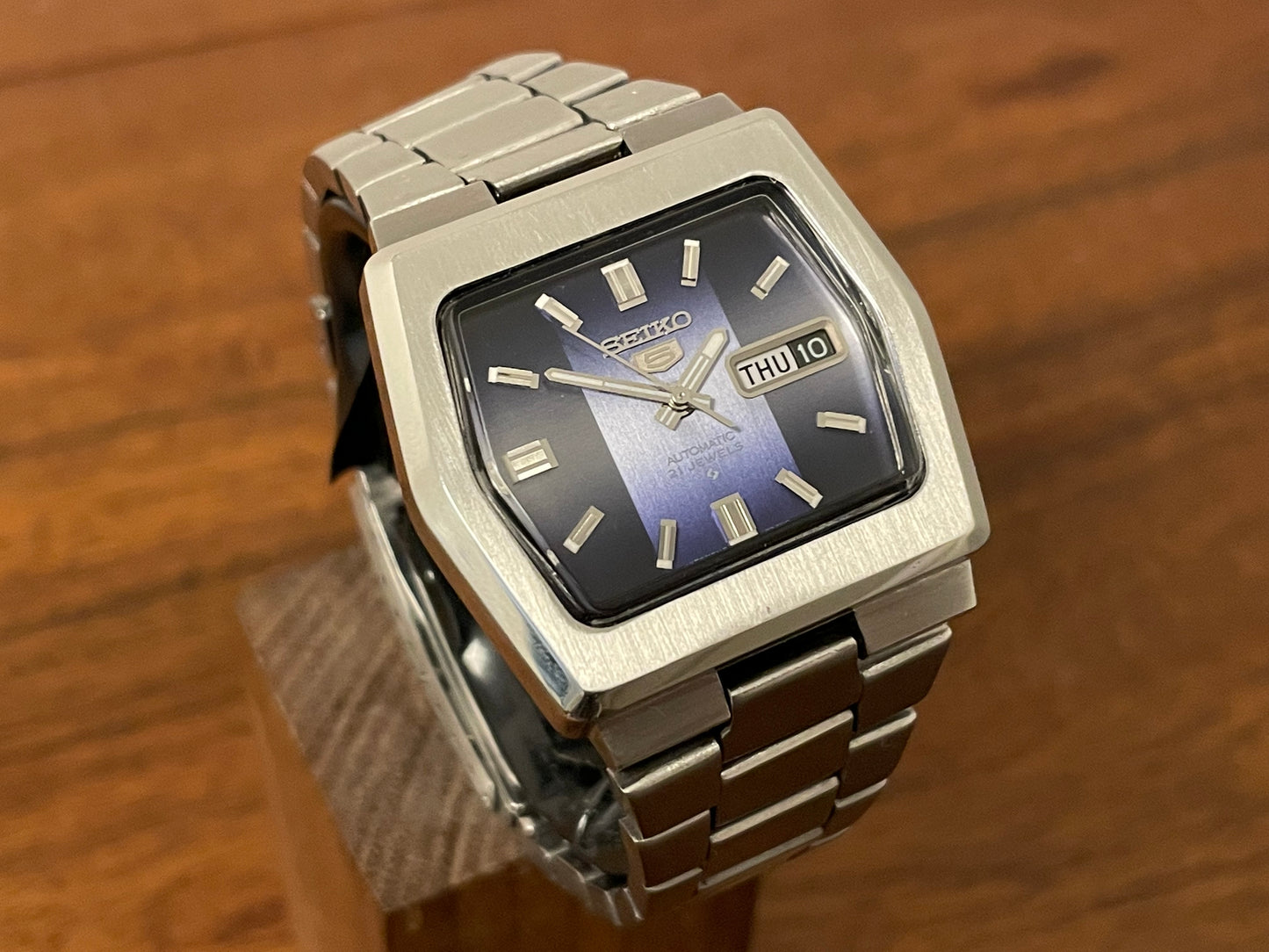 (1976) Seiko 5 Automatic 6119-5460 hexagon case - blue dial (serviced)