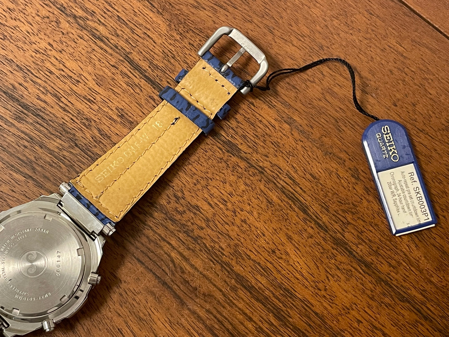 (1995) Seiko 6M37-6010 Yacht Timer "dancing hands" Sports 200 - blue sunburst dial (NOS)