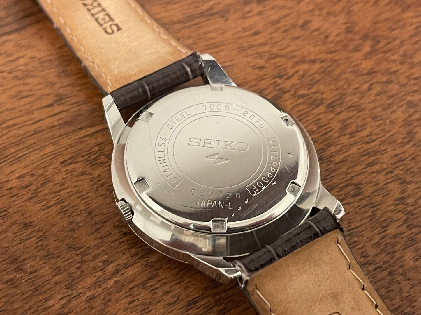 (1970) Seiko 7005-8070 blue sunburst cross dial (serviced)