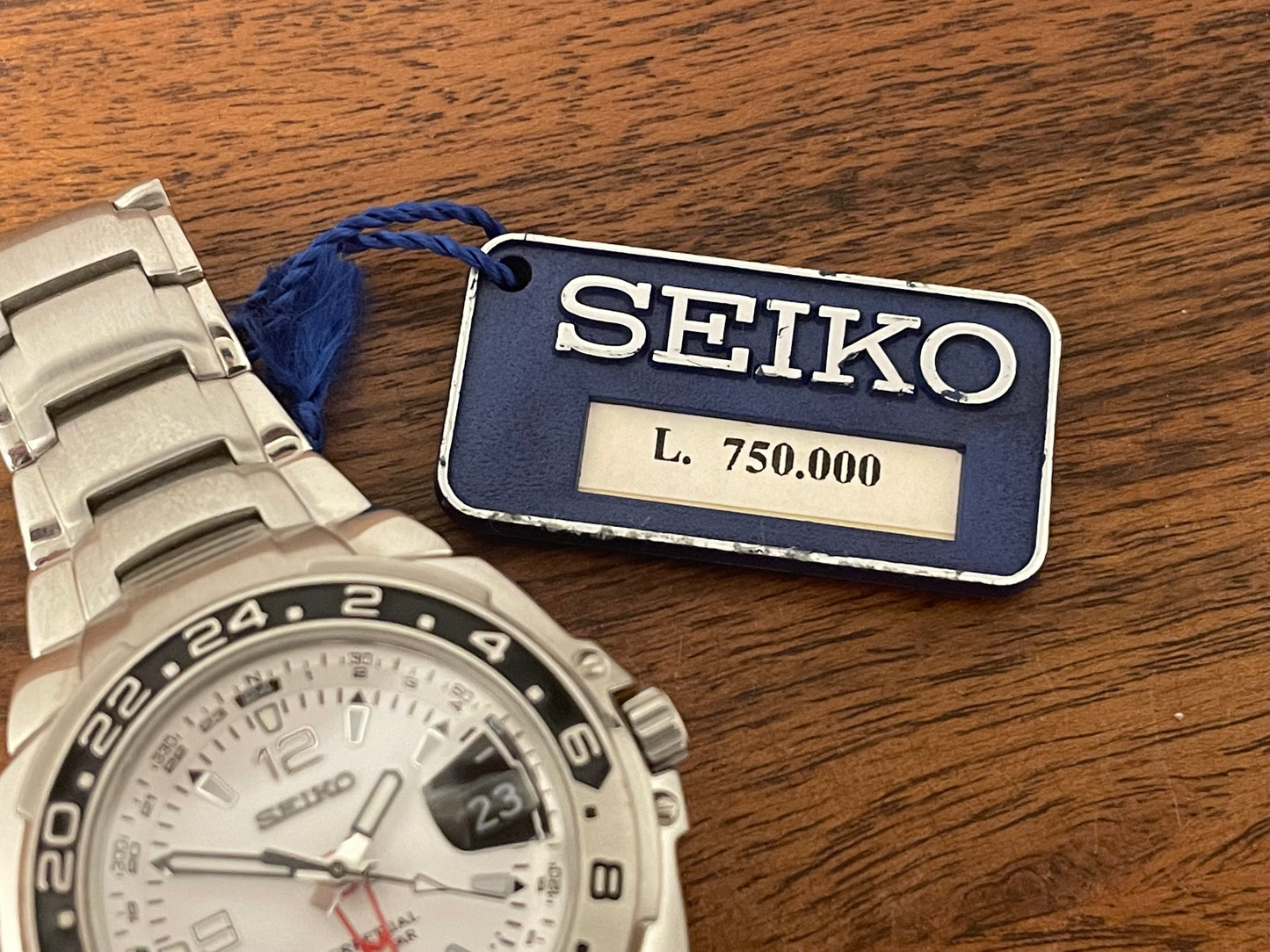 (1999) Seiko 8F56-0030 perpetual calendar GMT - white dial (NOS)