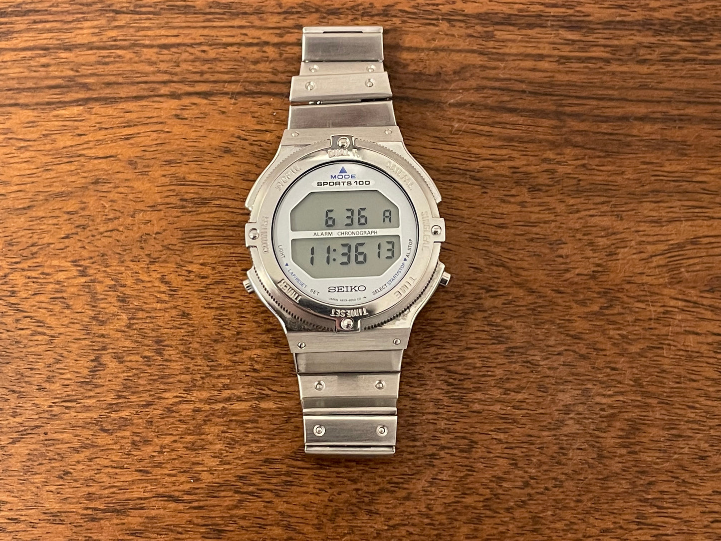 (1983) Seiko A829-6050 "Astronaut" Sports 100 Alarm Chronograph - LCD/digital (serviced)