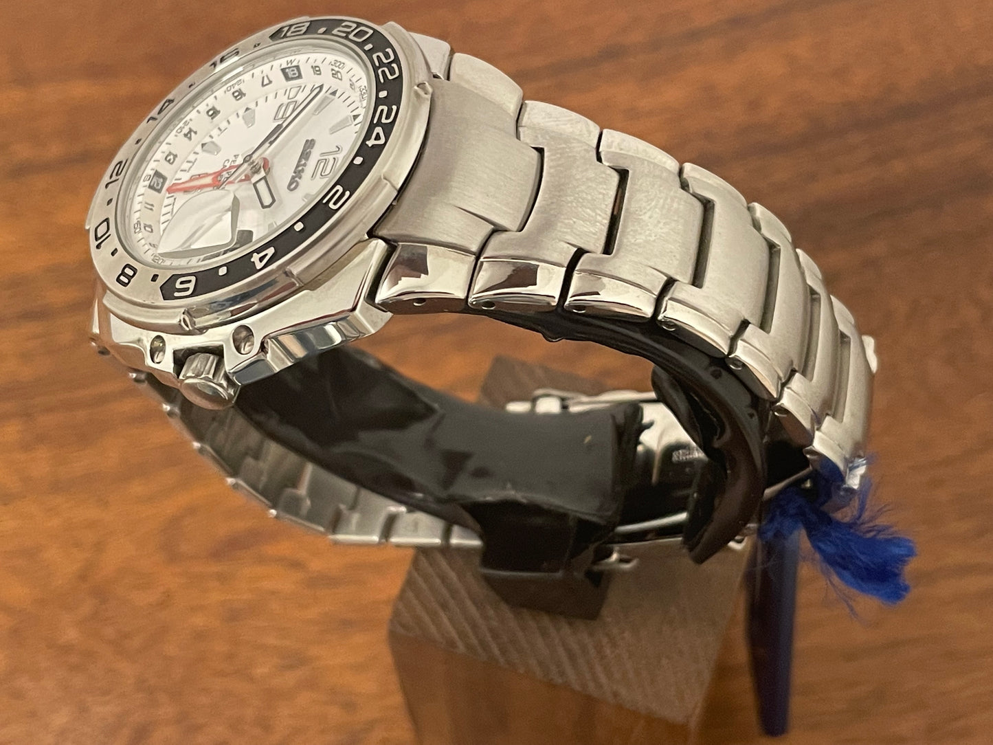 (1999) Seiko 8F56-0030 perpetual calendar GMT - white dial (NOS)