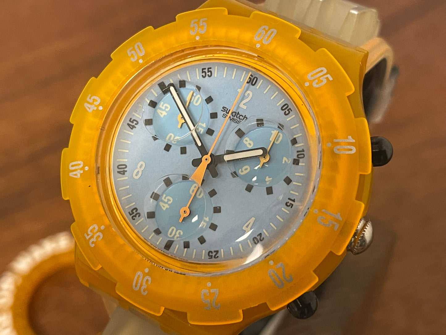 (1997) Swatch SBZ104PACK Aqua Chrono "Wake Up" by Spike Lee (NOS)