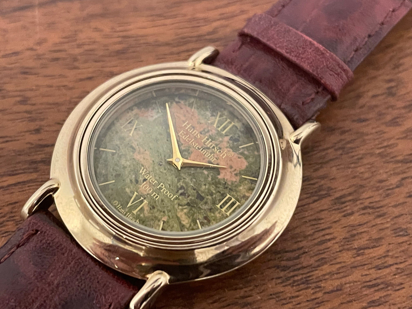 (1990s) Hans Hirsch Edelsteinuhr dress watch with gemstone dial (serviced)