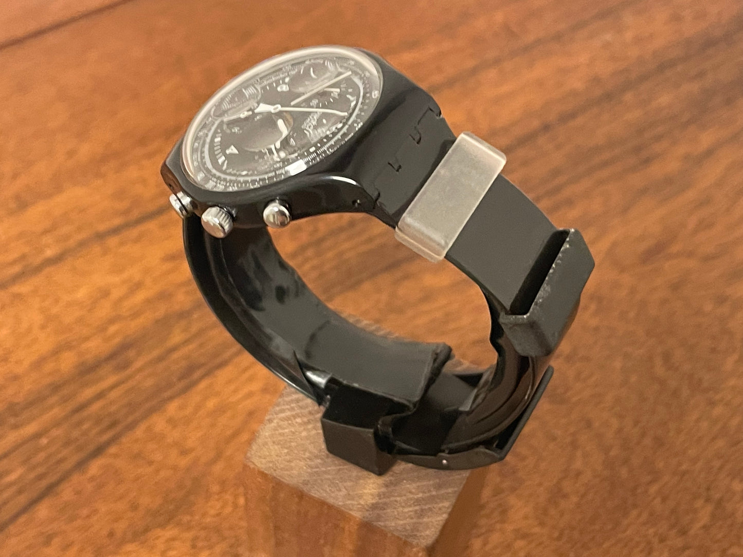 (1994) Swatch SCB114 Chrono "Pure Black" (NOS + full set)