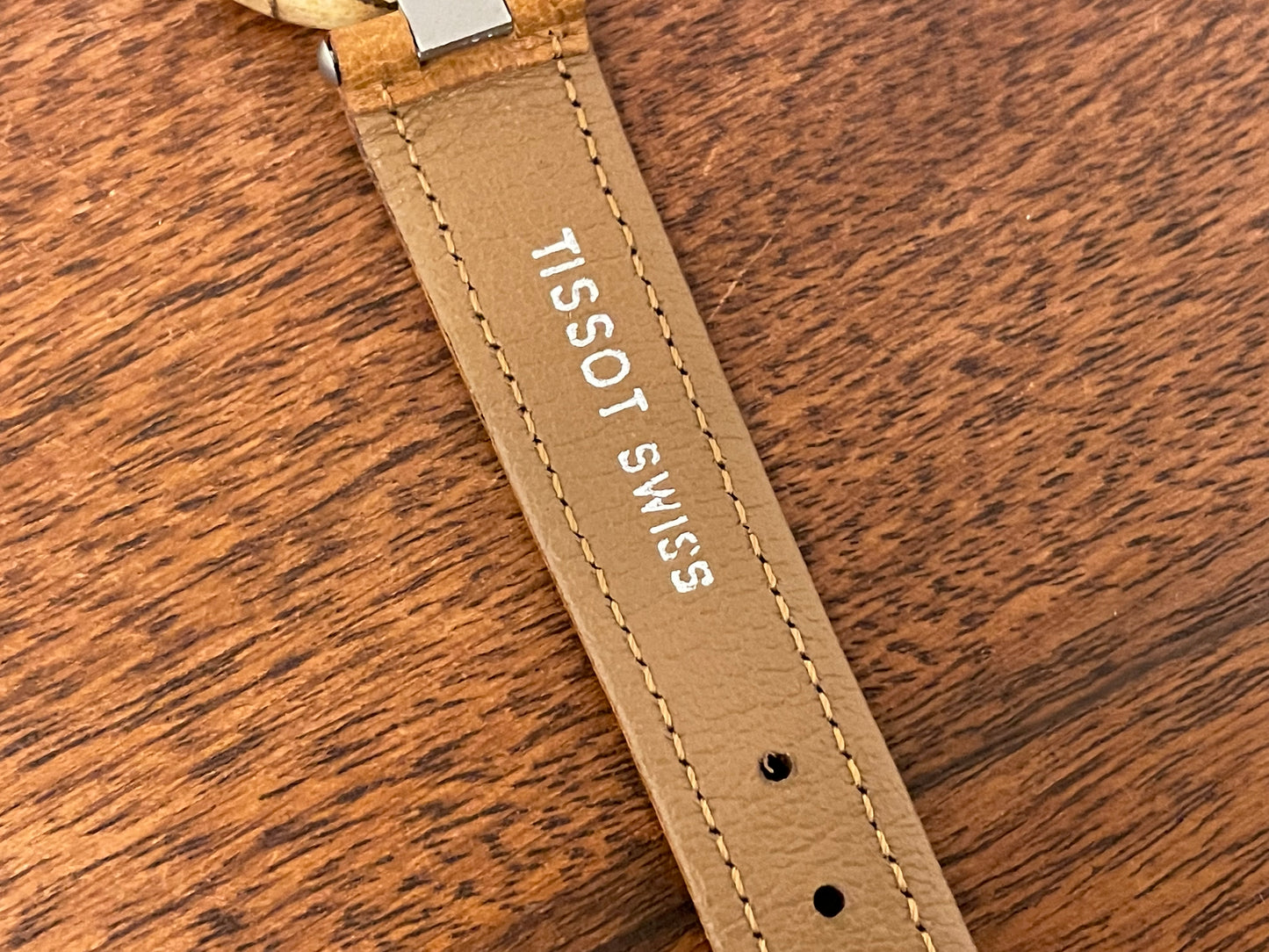 (1980s) Tissot RockWatch R150 brown/beige jasper - mid size model (NOS)