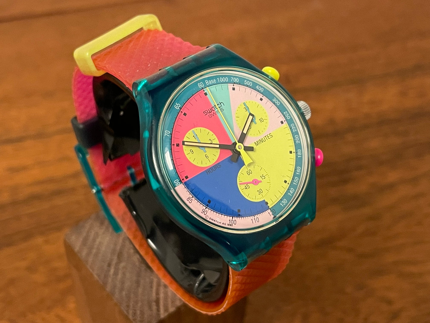 (1990) Swatch SCL100 Chrono "Flash Arrow" (full set)