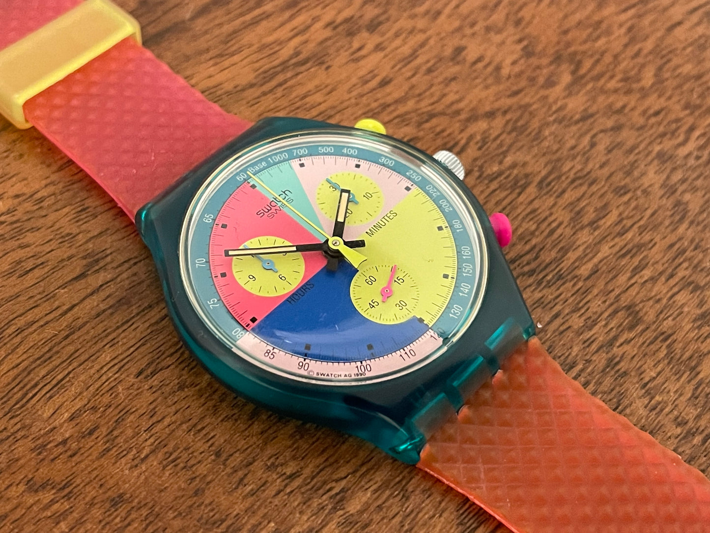 (1990) Swatch SCL100 Chrono "Flash Arrow" (full set)