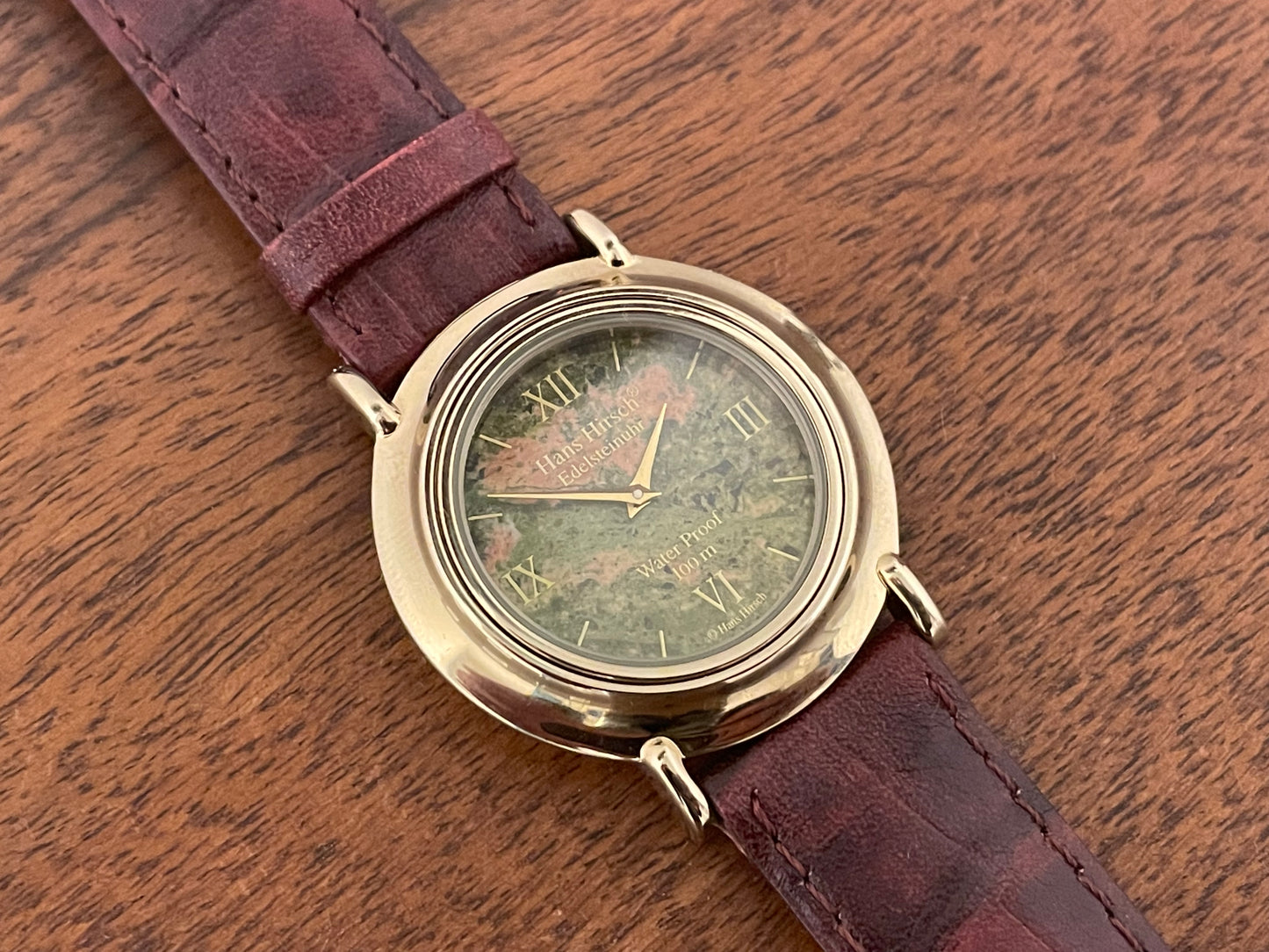 (1990s) Hans Hirsch Edelsteinuhr dress watch with gemstone dial (serviced)