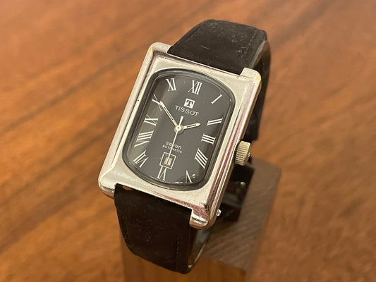 1970s Tissot Seven “Tank” dress watch front view
