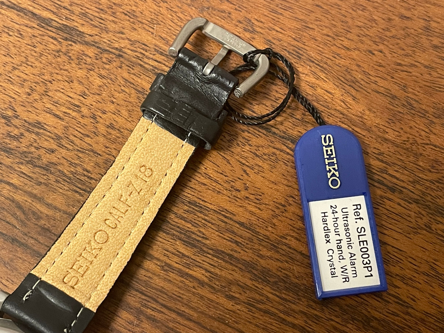 (1997) Seiko 8V36-0010 Titanium Ultrasonic Alarm - black dial (NOS)