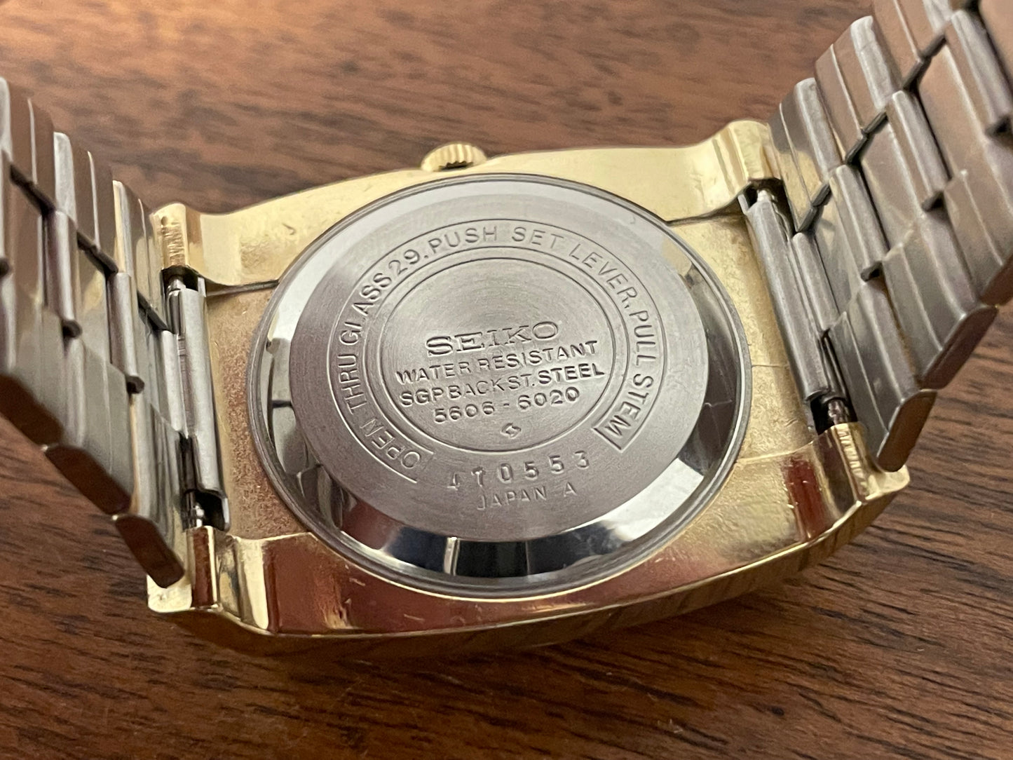 (1974) Seiko LM "Lord Matic" 5606-6020 - Gold plated case & aubergine sunburst dial (mint + serviced)