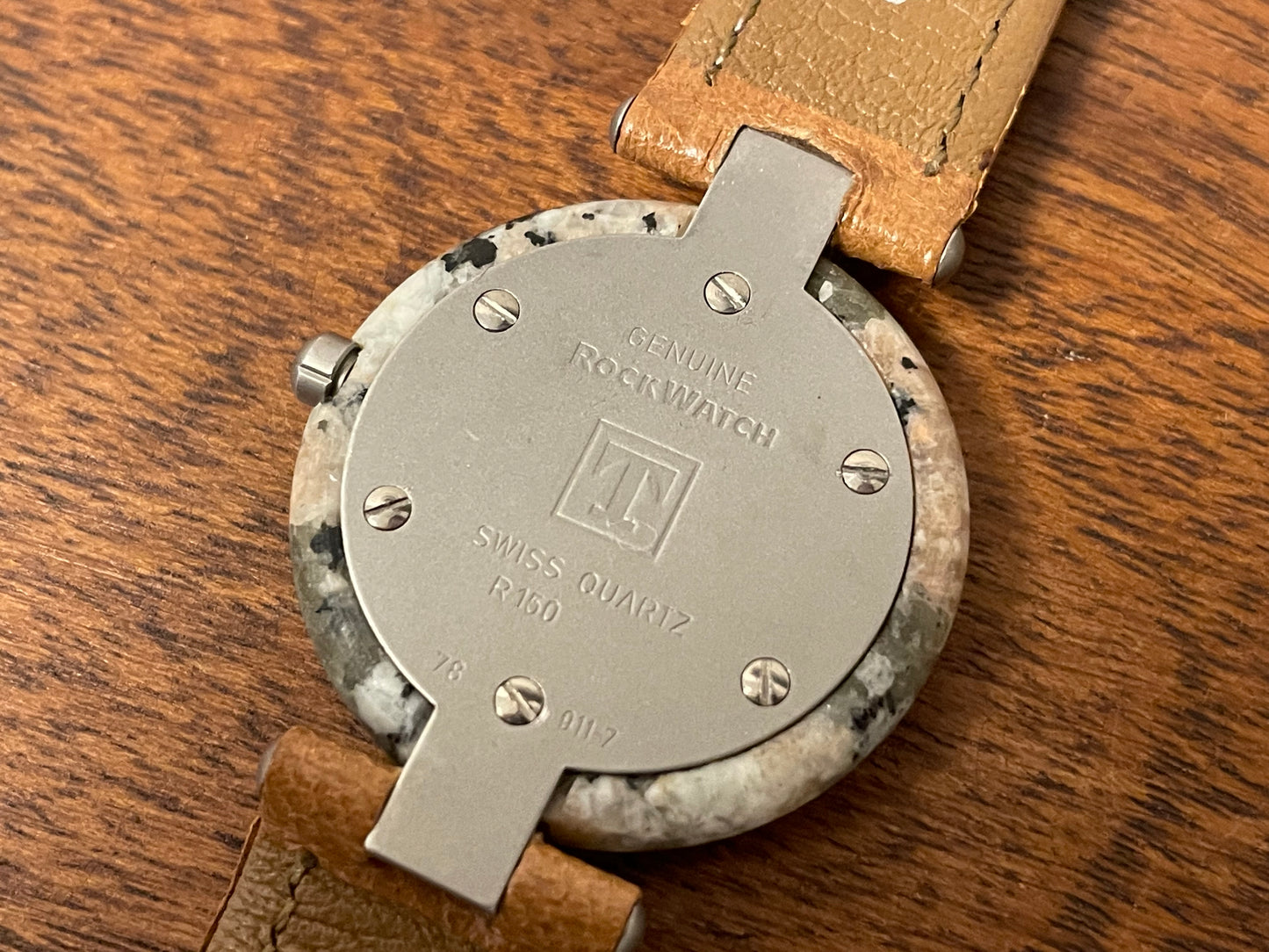 (1980s) Tissot RockWatch R150 multi-colored granite - mid size model (NOS)