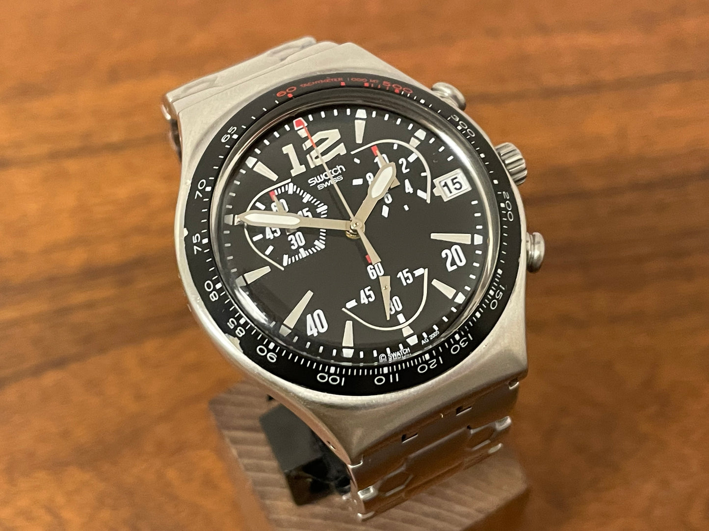 (2005) Swatch YCS470G Irony Chrono "Upper Steel"