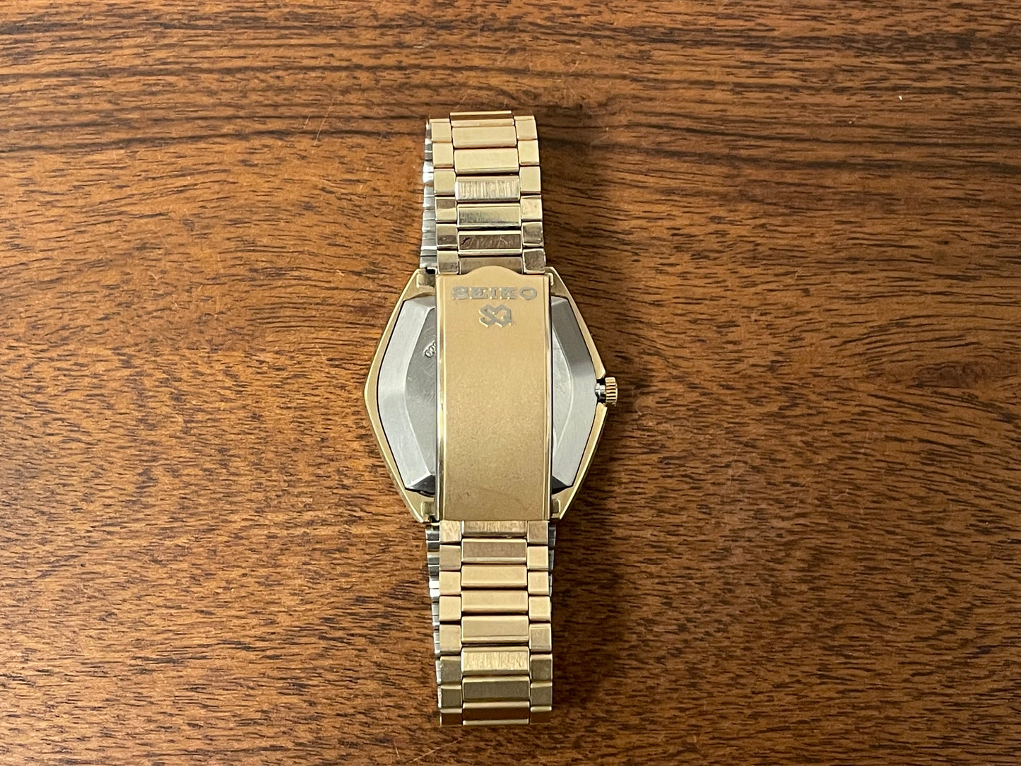 (1984) Seiko 0903-5009 SQ 4004 gold - hexagon case & diamond dust dial" (Mint + serviced)