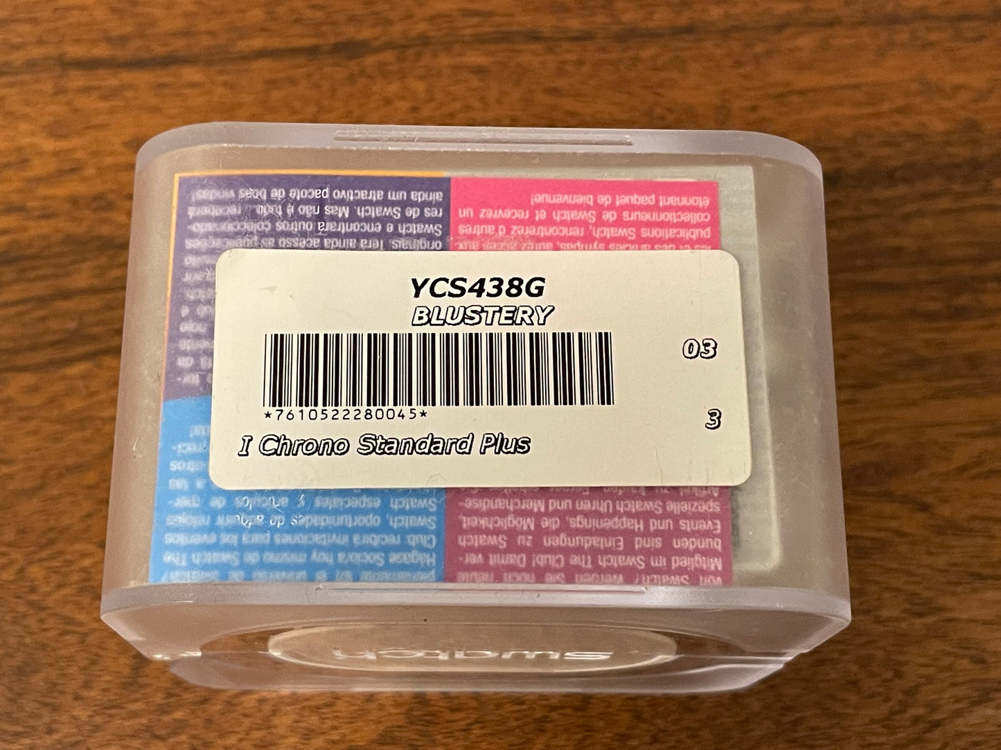 (2002) Swatch YCS438G Irony Chrono "Blustery" - blue sunburst dial (NOS + Full set)