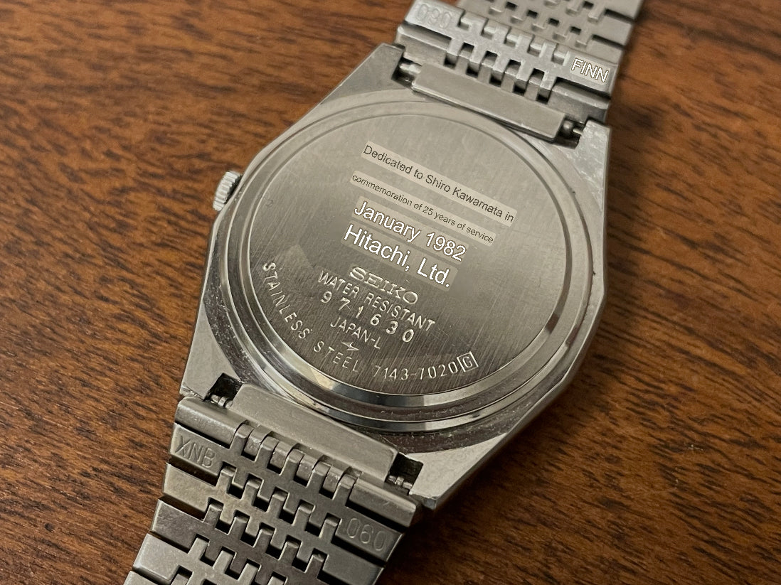 (1979) Seiko 7143-7020 Lord Quartz - silver linen dial (full service)