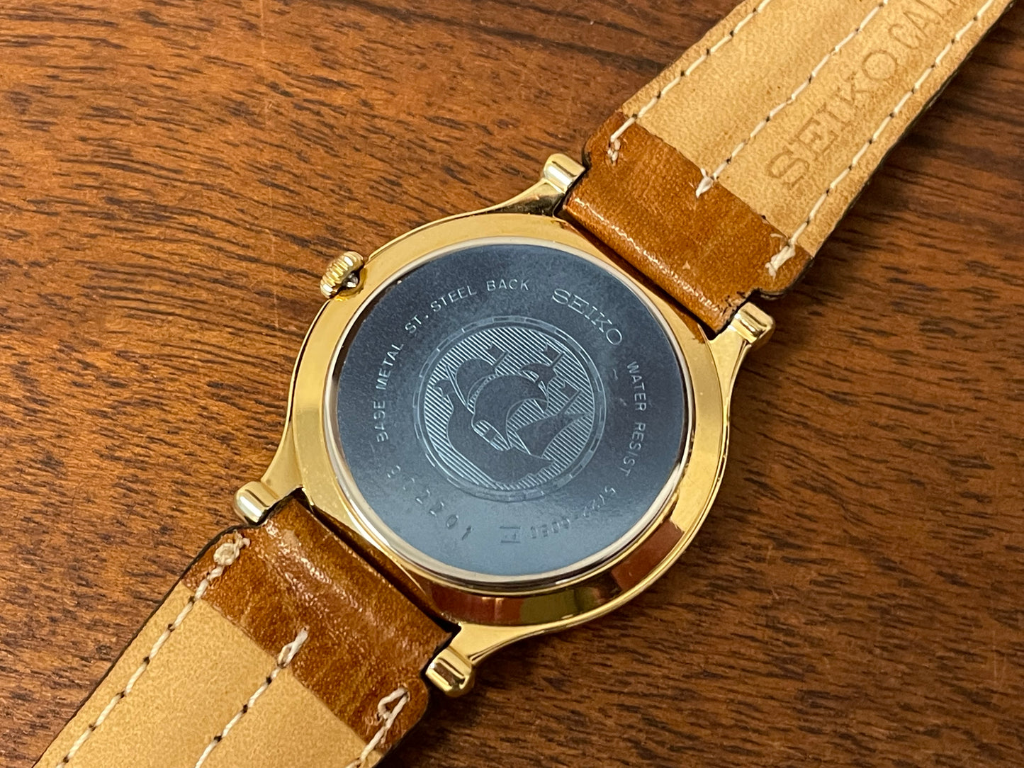 (1999) Seiko 5Y22-6050 Age of Discovery (AOD) dress watch - white dial w/ black Roman numerals (NOS)