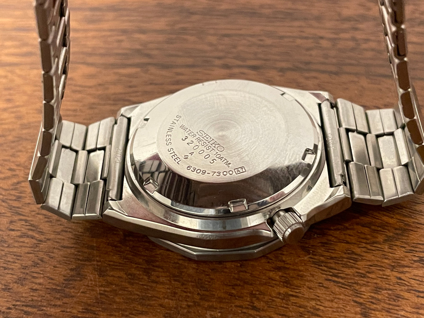 (1983) Seiko 5 automatic 6309-7300 diver dodecagon bezel - white waffle dial (serviced)