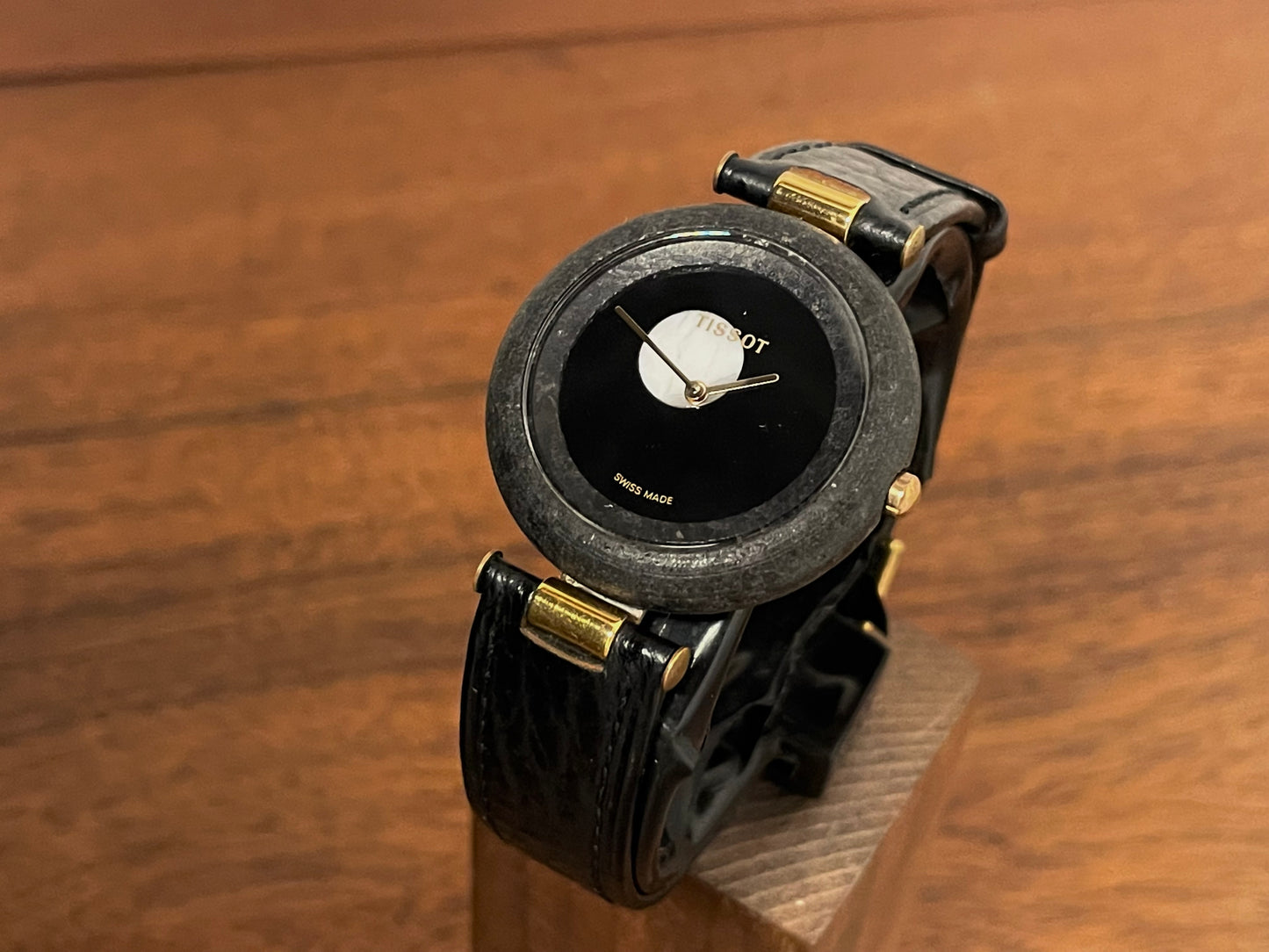Tissot RockWatch R151 black granite front view