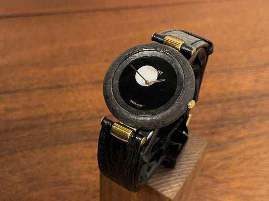 Tissot RockWatch R151 black granite front view