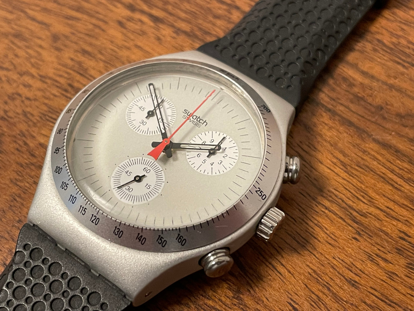 (1996) Swatch YCS1005 Irony Chrono "Time Cut"