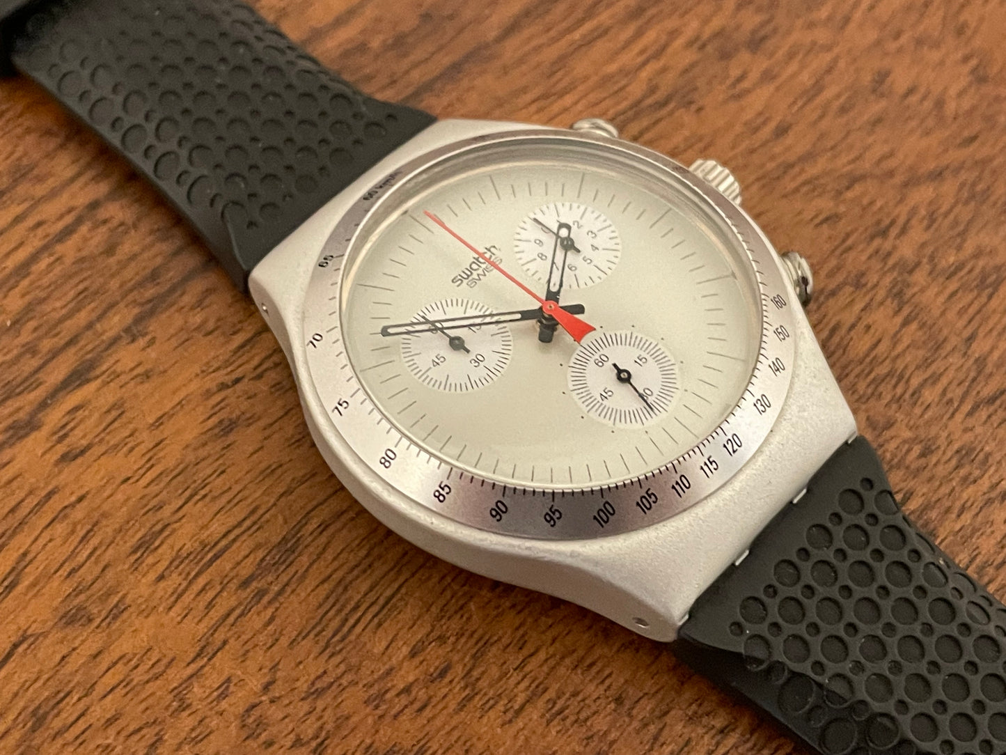 (1996) Swatch YCS1005 Irony Chrono "Time Cut"