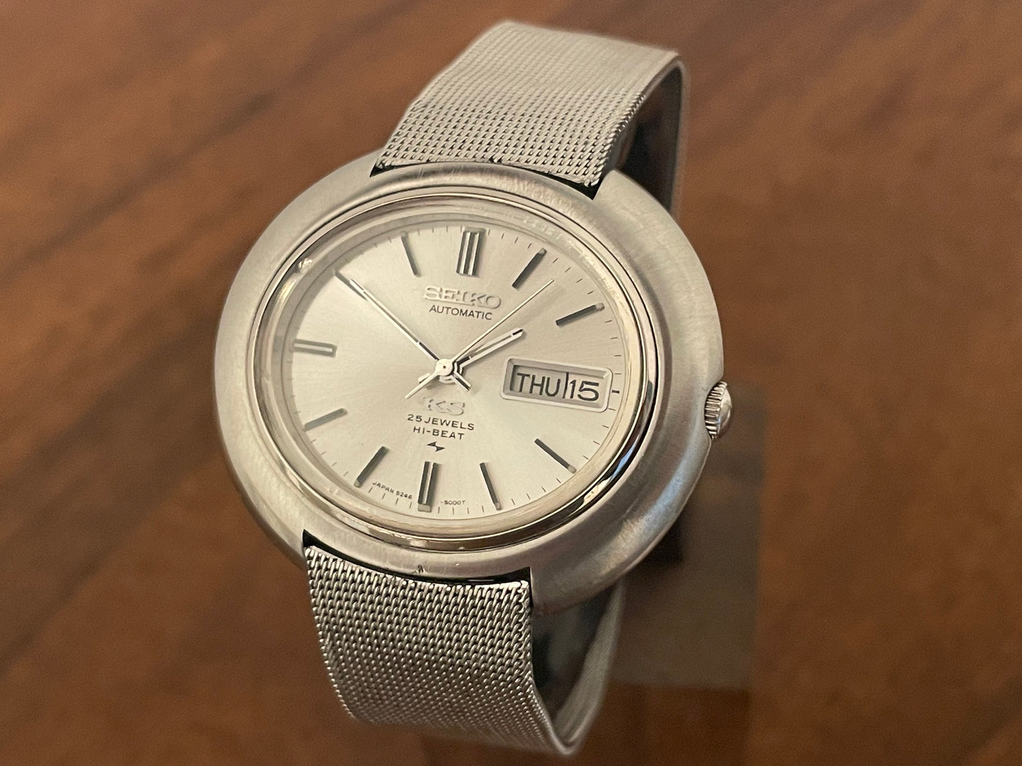 1972 Seiko 5246-5000 KS (King Seiko) Hi-Beat front view