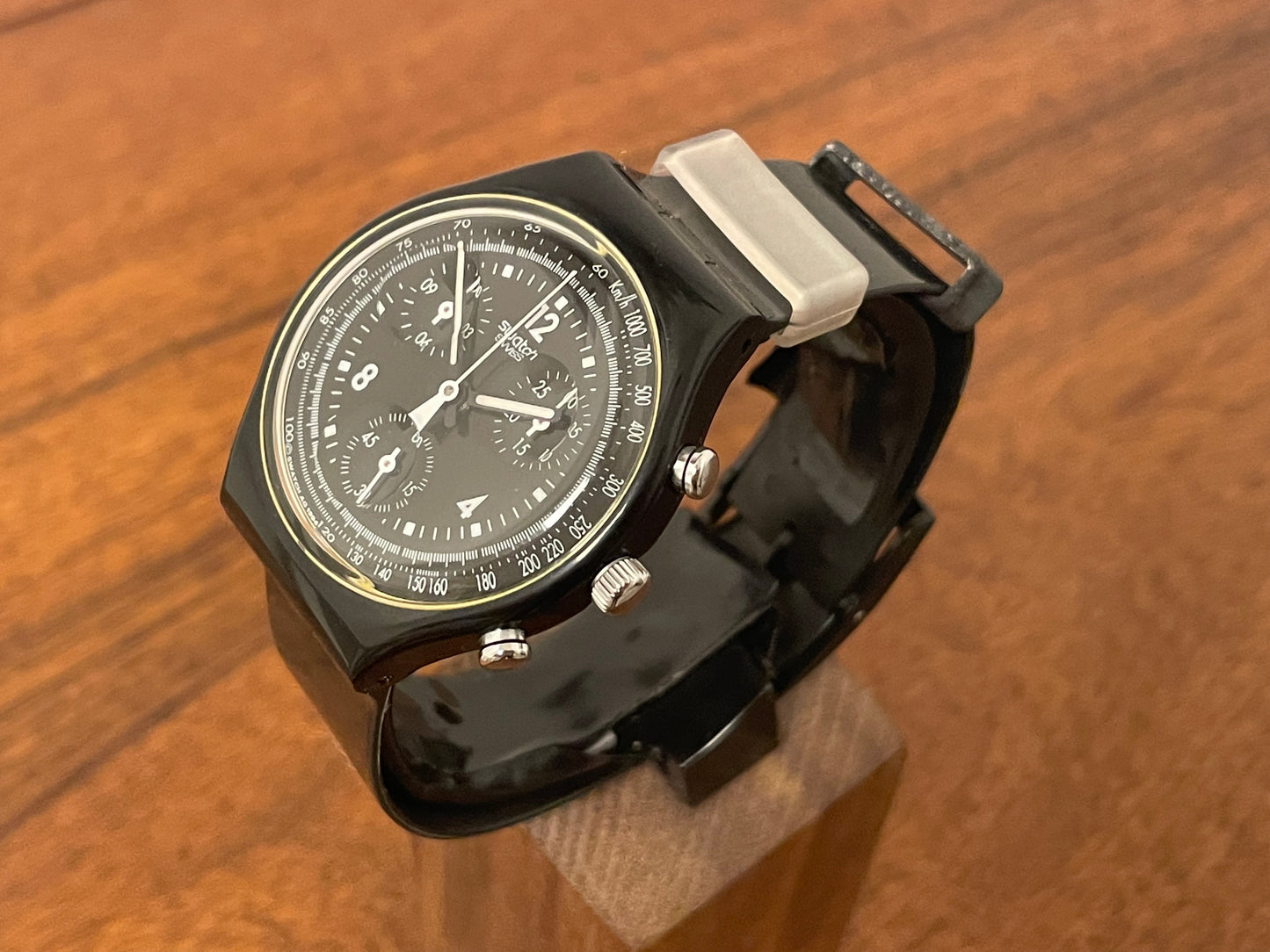 (1994) Swatch SCB114 Chrono "Pure Black" (NOS + full set)