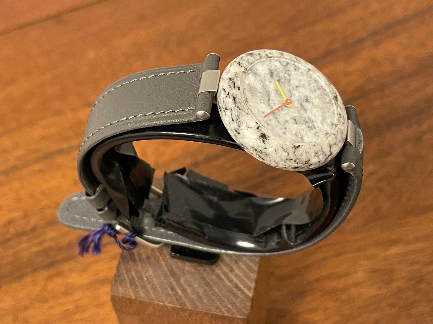 (1980s) Tissot RockWatch R150 black/grey granite - mid size model (NOS)