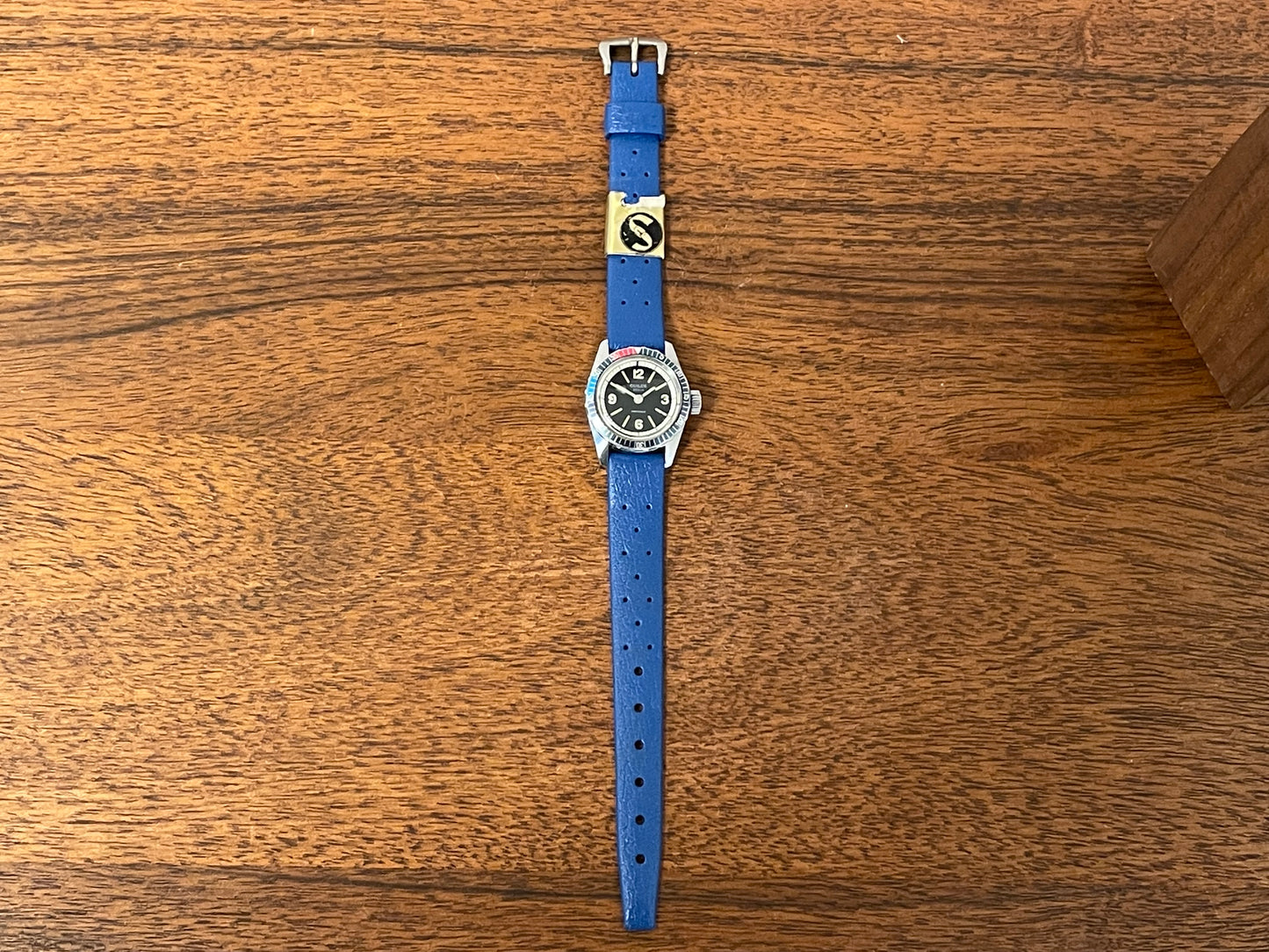 (1970s) Guilde Reglex Pepsi Diver manual wind watch - small size (serviced)
