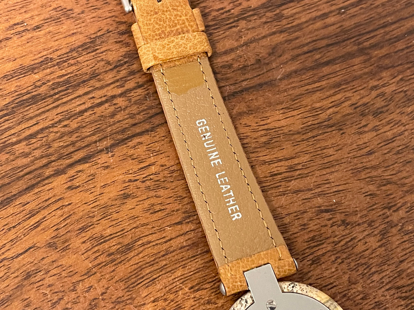 (1980s) Tissot RockWatch R150 brown/beige jasper - mid size model (NOS)