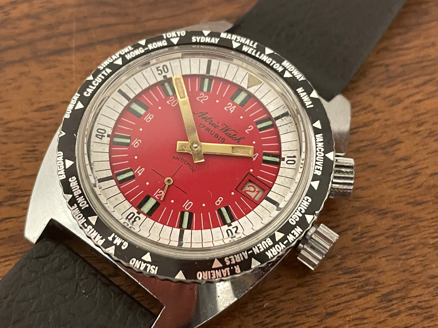 (1970s) Astrée Watch GMT/world timer (serviced)