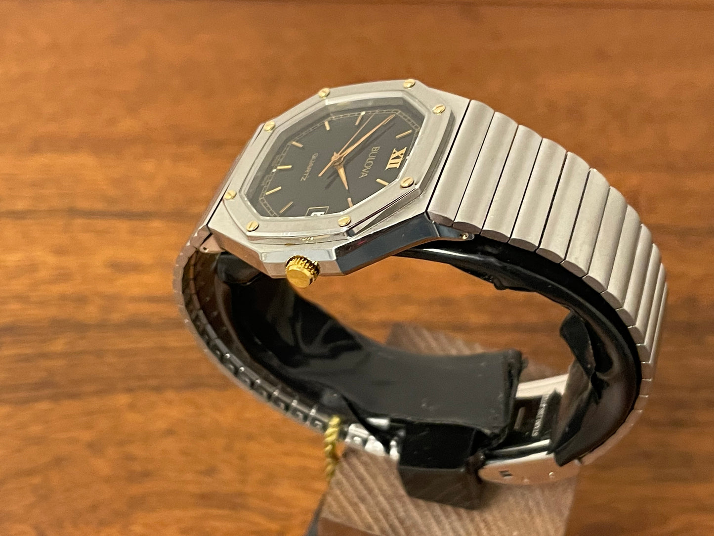 (1980s) Bulova Quartz 'Royal Oak" - octagon case (serviced)