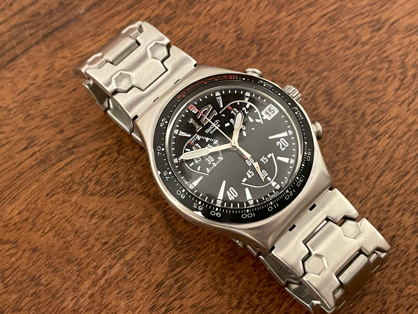 (2005) Swatch YCS470G Irony Chrono "Upper Steel"