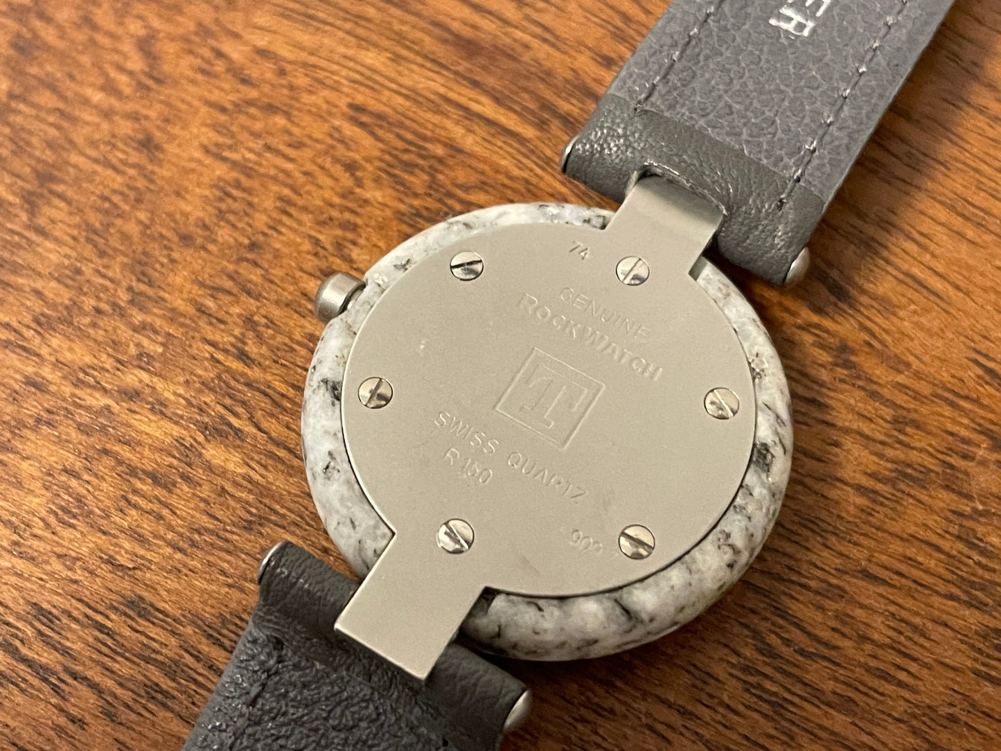 (1980s) Tissot RockWatch R150 black/grey granite - mid size model (NOS)