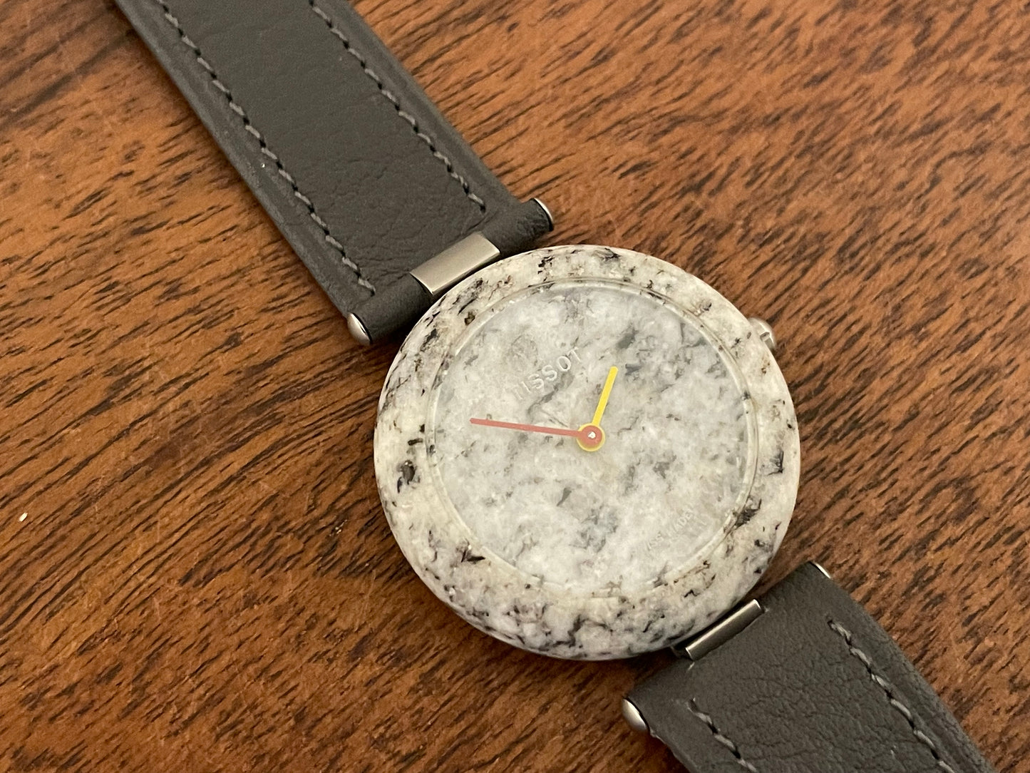 (1980s) Tissot RockWatch R150 black/grey granite - mid size model (NOS)