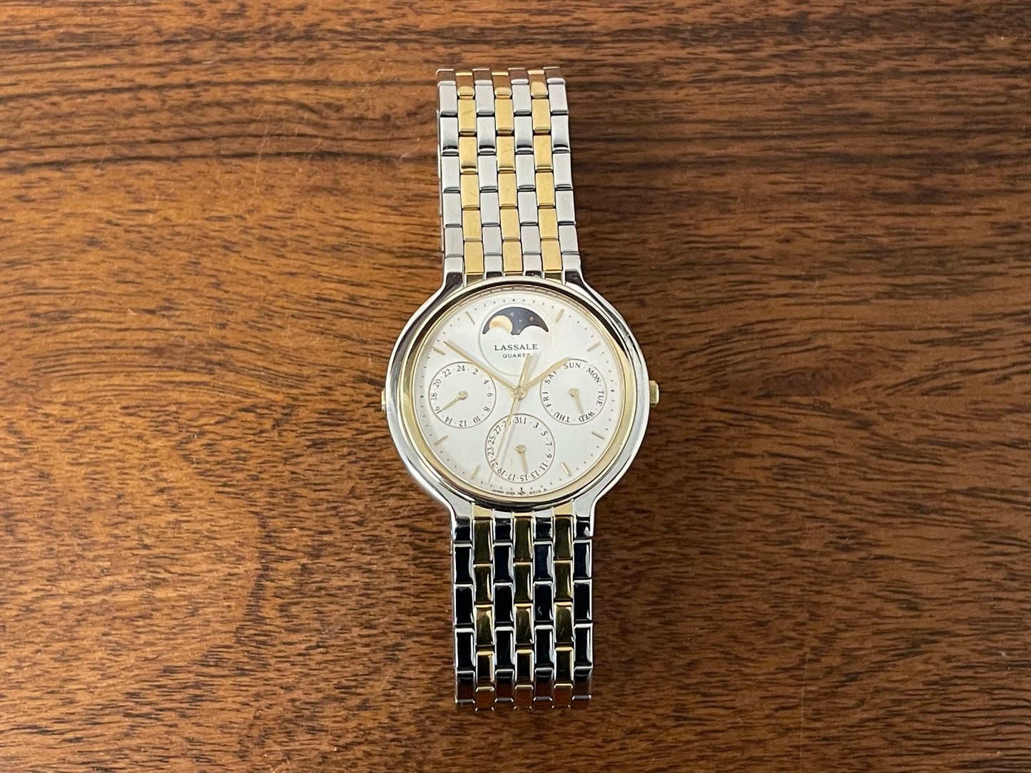 (1998) Lassale by Seiko 7F69-6029 moon phase/calender dress watch (serviced)
