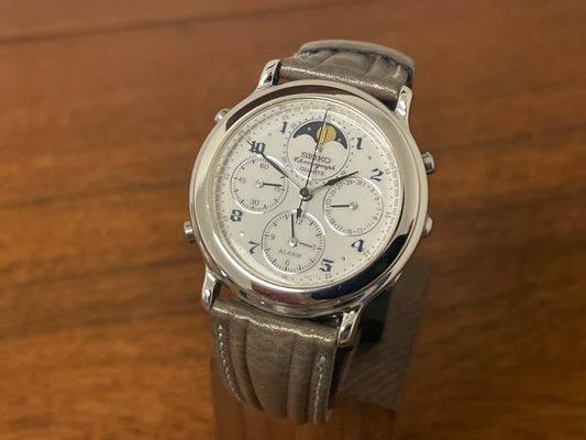 New Old Stock Seiko 7T36-7A00 chronograph, moon phase & alarm from 1991