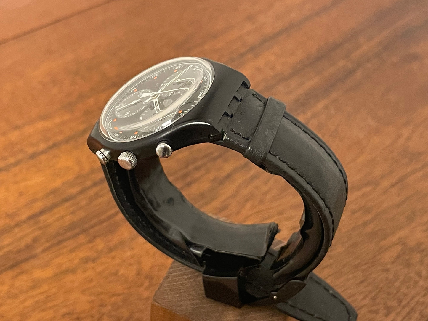 (1990) Swatch SCB106 Chrono "Wall Street" (NOS + full set)
