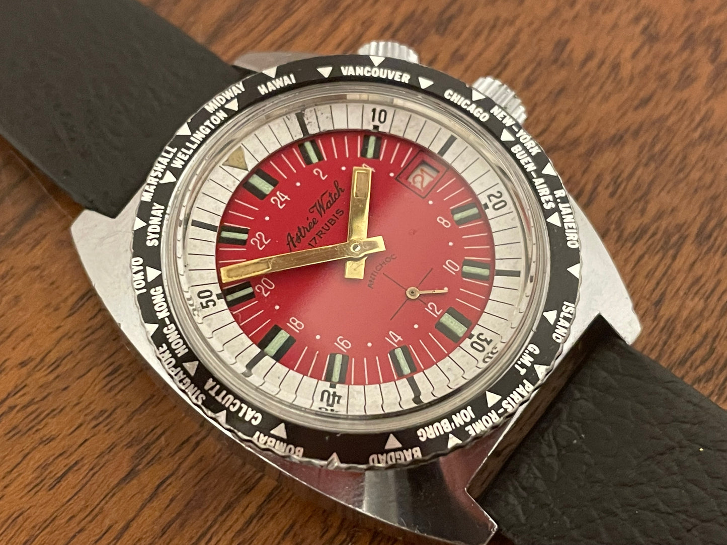 (1970s) Astrée Watch GMT/world timer (serviced)