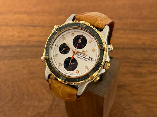 New Old Stock Seiko 7T32-6B9A quartz chronograph Sports 180 from 1991