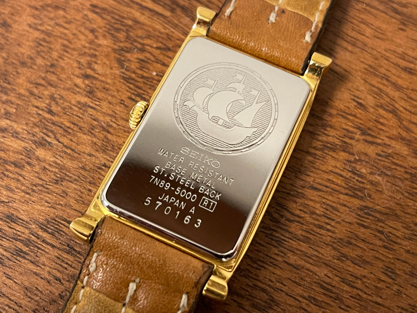 (1995) Seiko 7N89-5000 Age of Discovery “AOD” tank dress watch