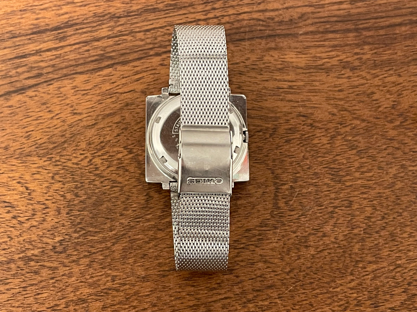 (1972) Seiko 5 Automatic 6119-5401 "TV" dial, square case with silver dial (full service)