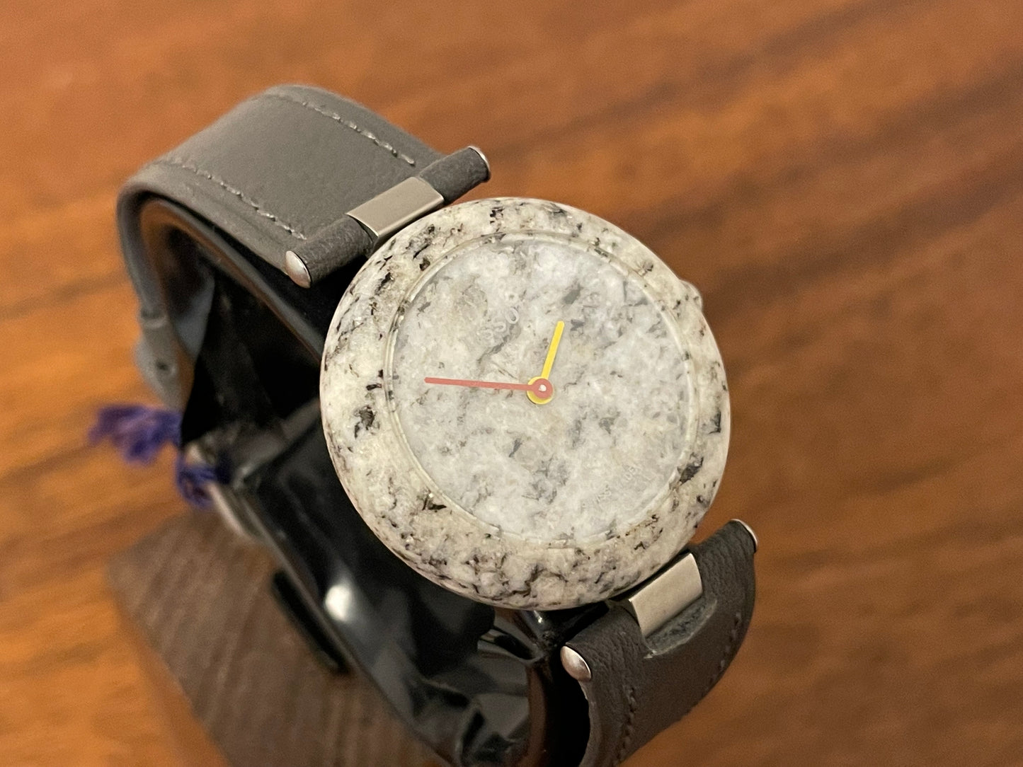 (1980s) Tissot RockWatch R150 black/grey granite - mid size model (NOS)