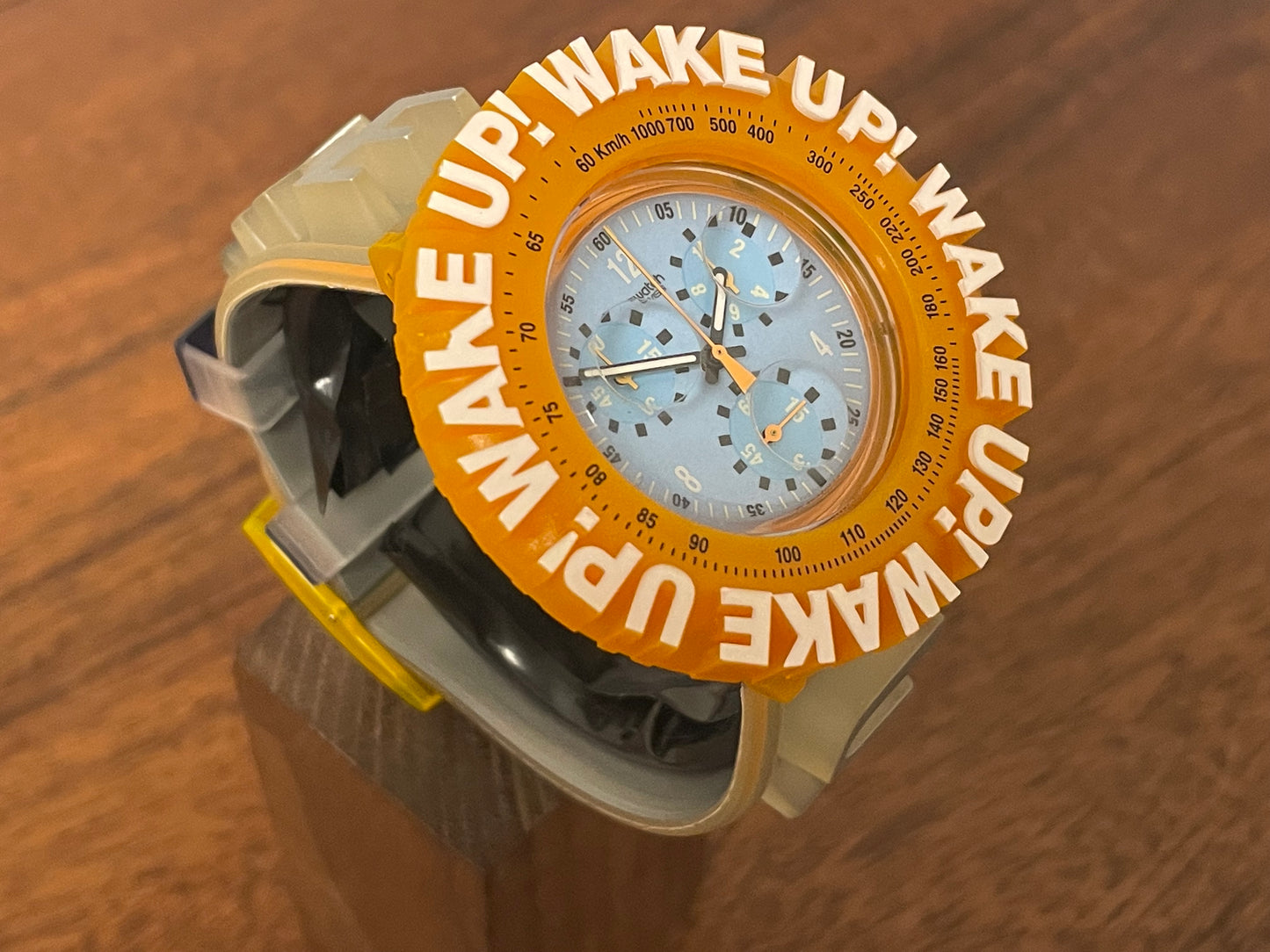 (1997) Swatch SBZ104PACK Aqua Chrono "Wake Up" by Spike Lee (NOS)