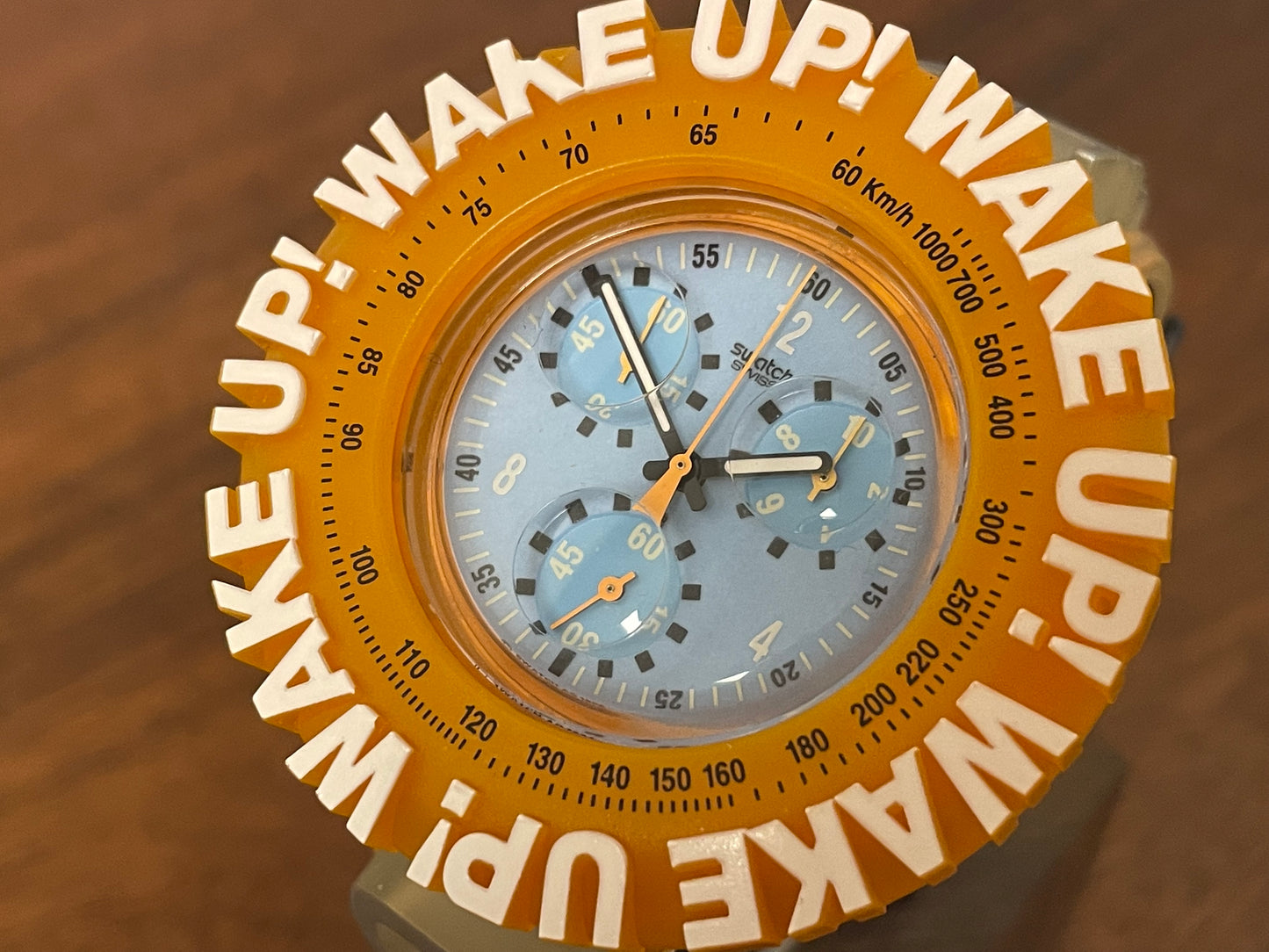 (1997) Swatch SBZ104PACK Aqua Chrono "Wake Up" by Spike Lee (NOS)