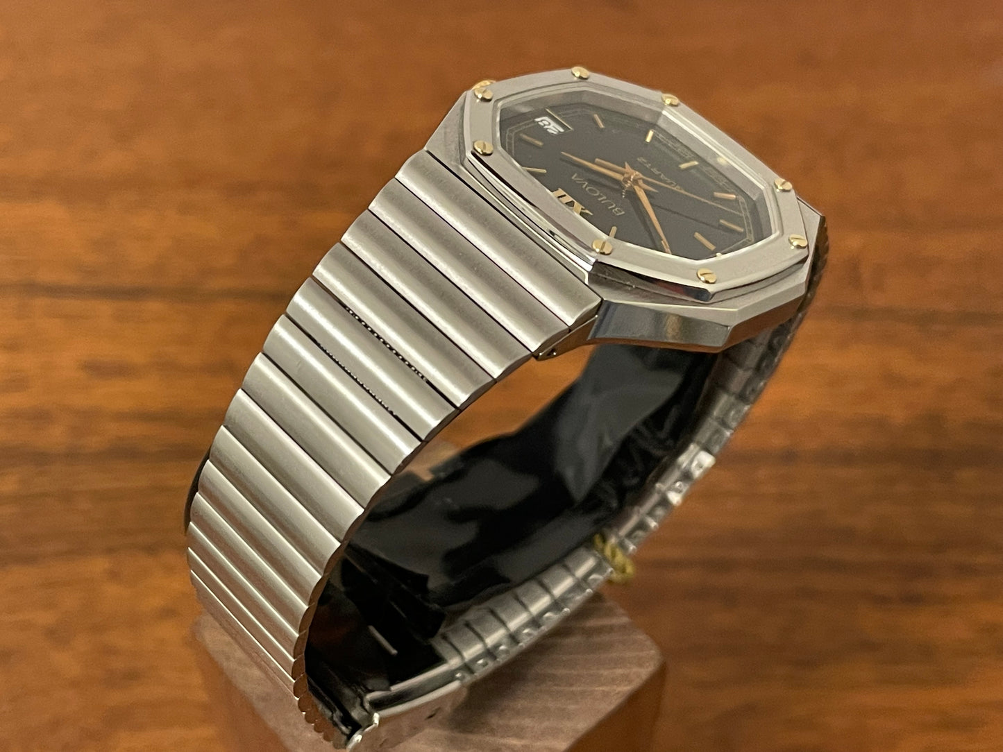 (1980s) Bulova Quartz 'Royal Oak" - octagon case (serviced)