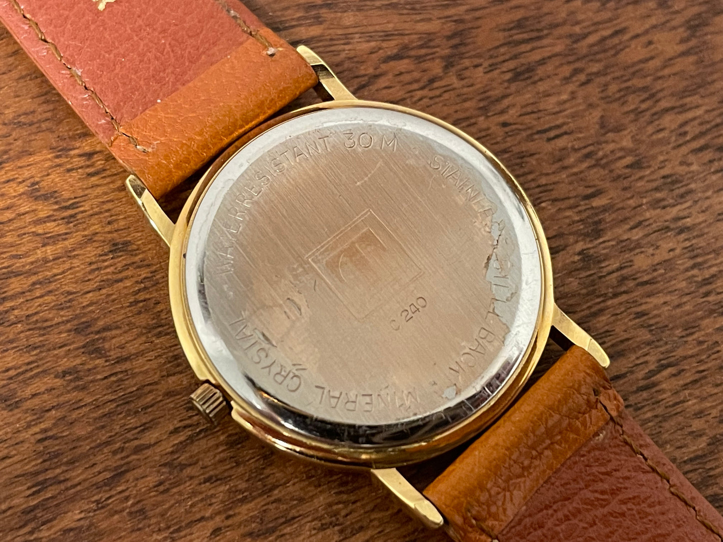 (1990s) Tissot C240 dress watch - sand dial w/ moon phase complication (NOS)
